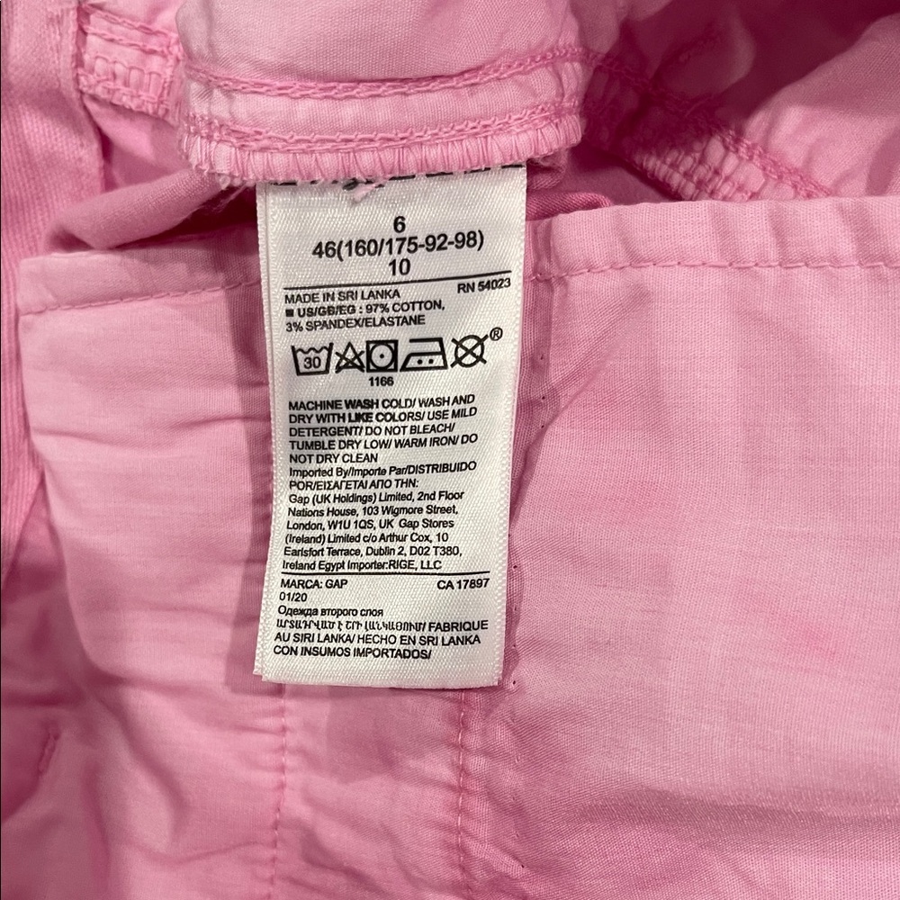 GAP Pink Women's Straight Khaki Pants Tie Dye Size 6 NWT - Picture 6 of 6